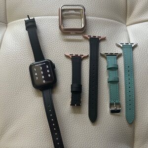 Apple Black Smartwatch with Extra Watchbands and Case